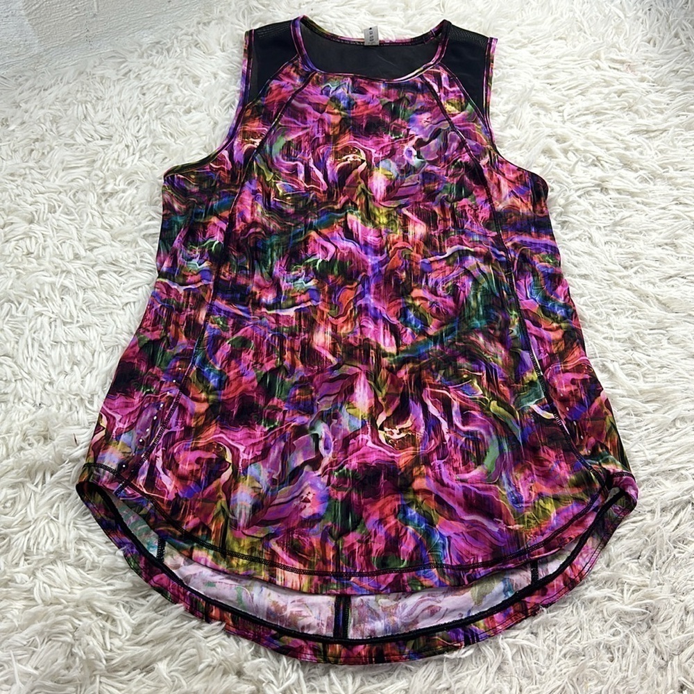 Lululemon Sculpt Tank Top Hyper Flow Pink Multi / Black